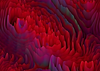 Abstract  Extraterrestrial Mountain Range Pattern -  Seamless Background