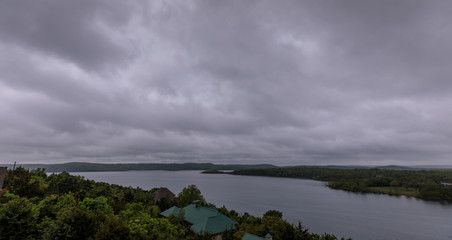 Lake with Dark Sky