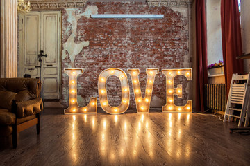 Love sign luminous