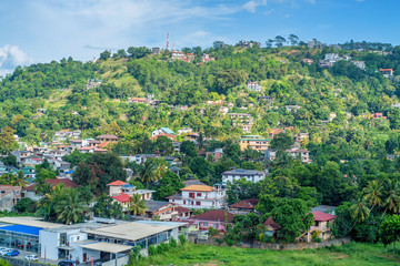 Fototapeta na wymiar Beautiful view of Kandy in Sri Lanka