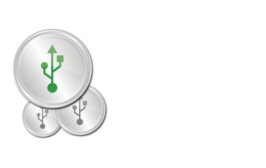 Buttons mit Freiraum - USB Anschluss