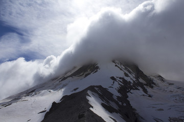 Mt. Hood Summit in Clouds