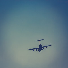Passenger aircraft in the sky