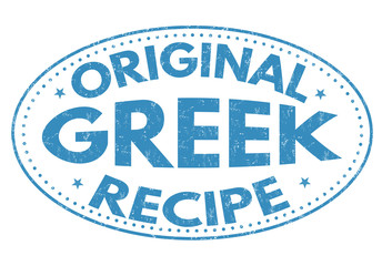 Original greek recipe sign or stamp