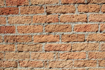 Muro de ladrillo sin revoque.