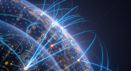 Network global connections. Internet concept digital tech