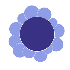 Blue abstract circles with copy space