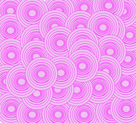 Pink abstract background of cirlces