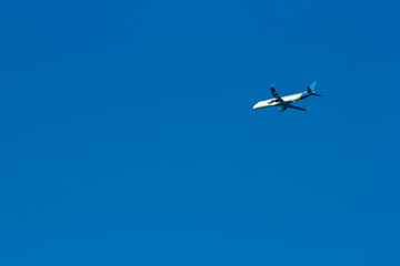 Passenger aircraft in the sky
