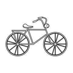 city bike or bicycle icon image vector illustration design single black line