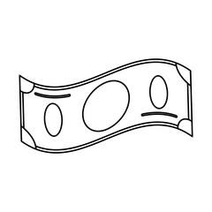 cash money bills icon image vector illustration design single black line