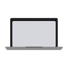 blank screen laptop computer icon image vector illustration design 