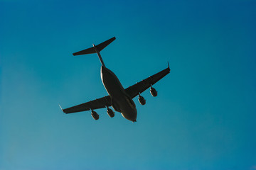 Passenger aircraft in the sky