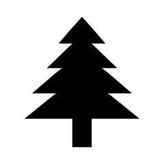 black tree icon over white background vector illustration