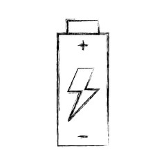 battery icon with grunge line over white backgroud vector illustration