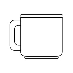 mug or cup icon image vector illustration design  single black line