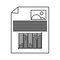 graph chart icon image vector illustration design  single black line