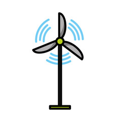 Wind turbine energy vector illustration graphic design