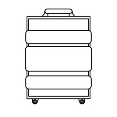 travel suitcase icon image vector illustration design  single black line