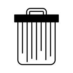 isolated trush can vector illustration graphic design
