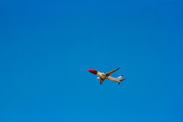 Passenger aircraft in the sky