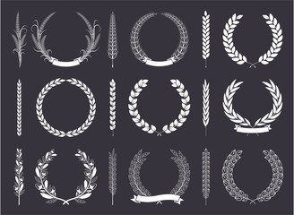 Laurel Wreaths and Branches Vector Collection