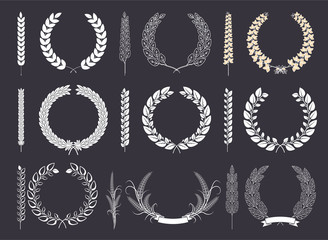 Laurel Wreaths and Branches Vector Collection