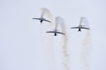 Albion Park, Australia - May 6, 2017. Display of Russian Roolettes Formation Team. Wings Over Illawarra is an annual air show held at Illawarra Regional Airport.
