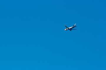 Passenger aircraft in the sky