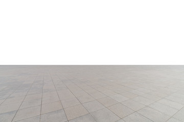 empty concrete square floor isolated