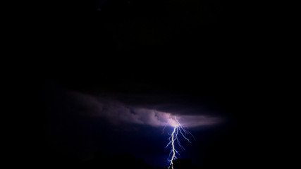 the thunder strom at night.