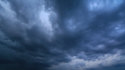 Clouds and Rainy Stormy Before Night