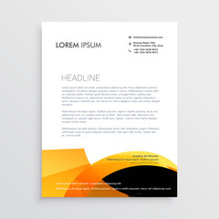 orange and black modern letterhead design