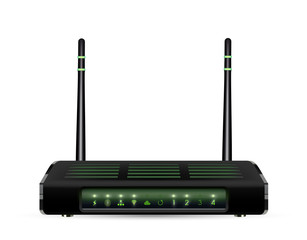 Router on a white background