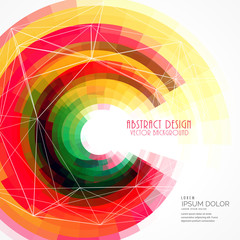colorful abstract circle frame vector background
