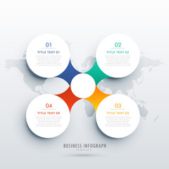 clean four steps infographic template design for business workflow diagram layout