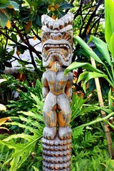 Hawaiian Tiki  Statue, Maui, Hawaii