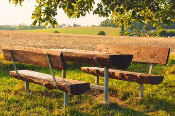 Naklejka premium Table and bench