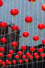 BANGKOK, THAILAND: Hanging lamps in the day of celebration of the Chinese New Year in Bangkok's Chinatown.