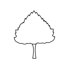 tree nature foliage trunk line image vector illustration