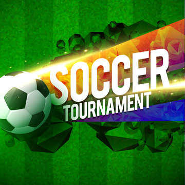 creative soccer tournament sports background design template