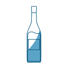 wine bottle drink beverage outline icon shadow vector illustration