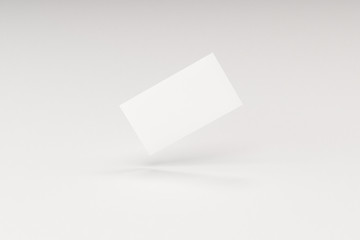 White blank business cards mock-up on white background