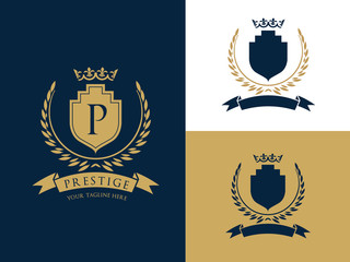 Luxury logo template. hotel logo, king royal brand identity 