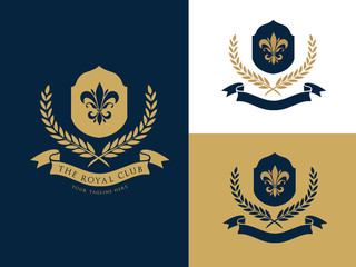 Luxury logo template. hotel logo, king royal brand identity 