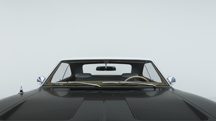 The car 3d rendering and White background