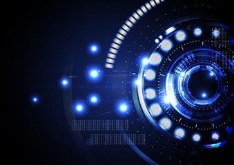 Technological abstract digital cyber light background vector
