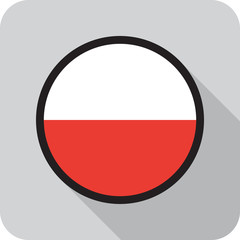 Vector design, illustration, flat circle icon, gray background