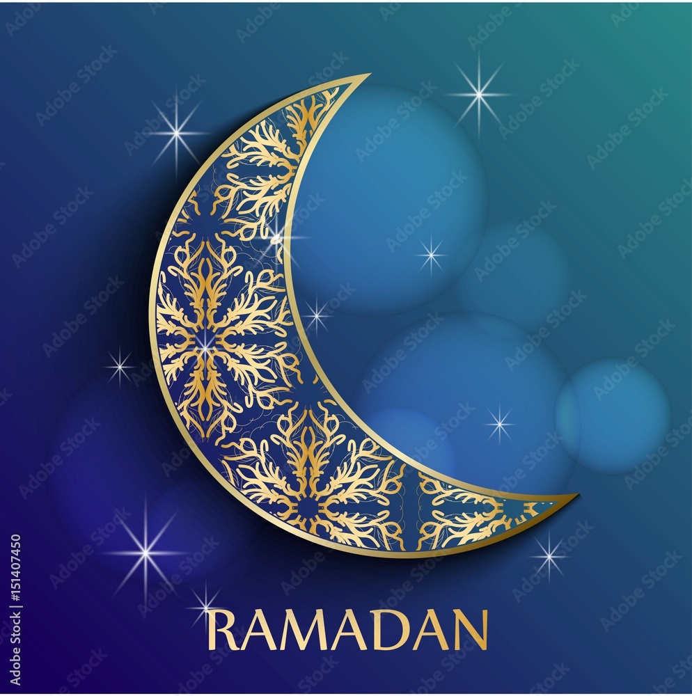 Poster Ramadan Kareem beautiful greeting card''Ramadan kareem ''