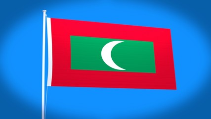 the national flag of Maldives